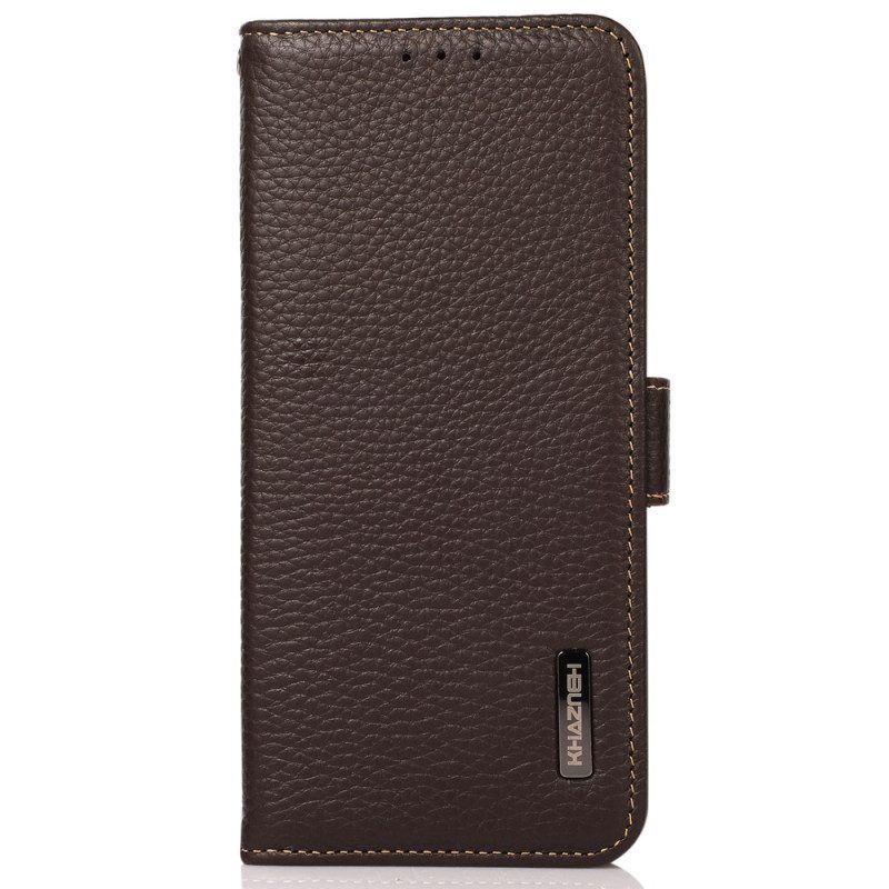 Leren Hoesje voor Xiaomi Redmi Note 12 4G Lychee Leer Khazneh Rfid