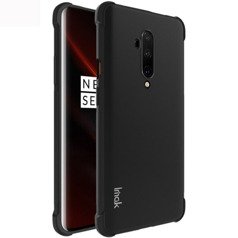 Case Hoesje OnePlus 7T Pro Grijs Zwart Telefoonhoesje Flexibele Siliconen Met Imak-Schermfolie