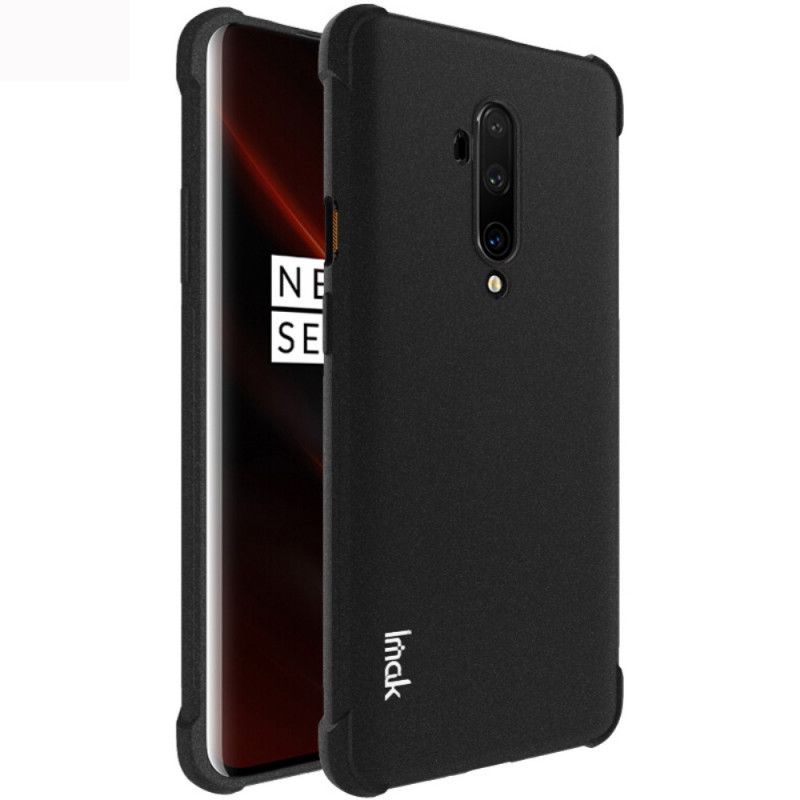 Case Hoesje OnePlus 7T Pro Grijs Zwart Telefoonhoesje Flexibele Siliconen Met Imak-Schermfolie