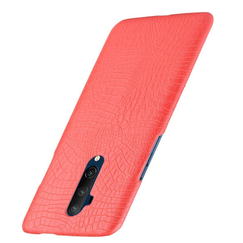 Case Hoesje OnePlus 7T Pro Wit Zwart Telefoonhoesje Effect Van Krokodillenleer