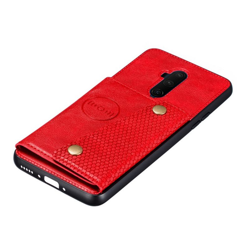 Cover Hoesje OnePlus 7T Pro Donkerblauw Zwart Telefoonhoesje Snap Portemonnee