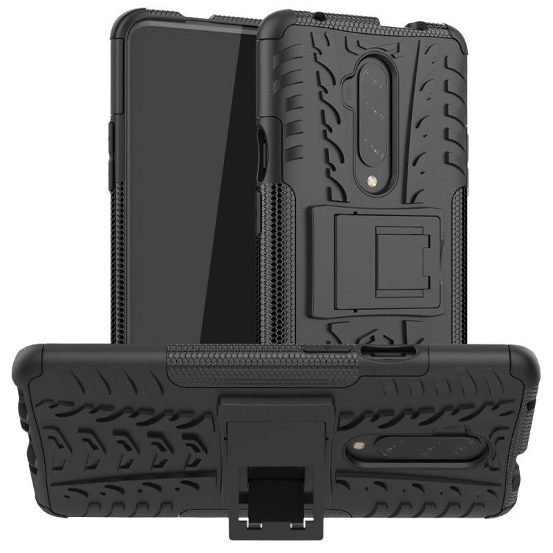 Cover Hoesje OnePlus 7T Pro Wit Zwart Telefoonhoesje Ultrabestendig