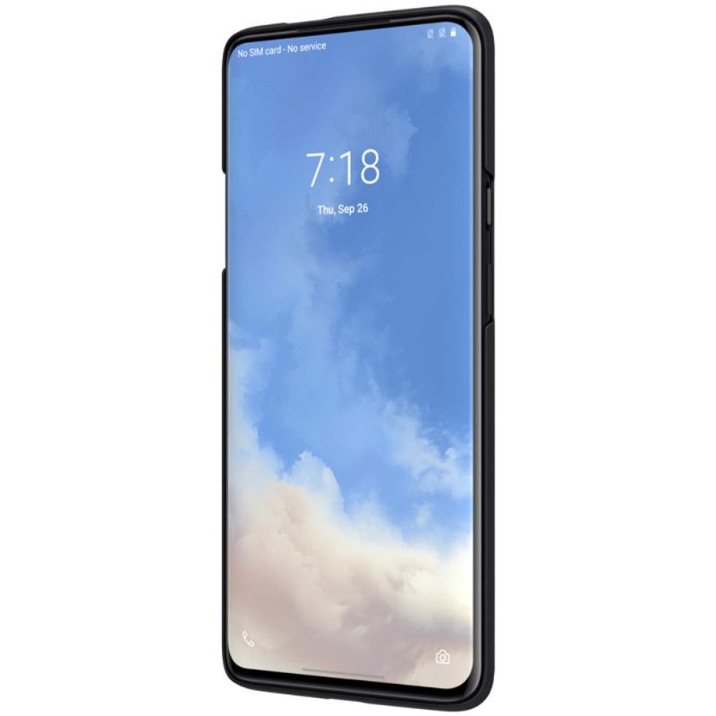 Hoesje OnePlus 7T Pro Goud Zwart Stijve Frosted Nillkin