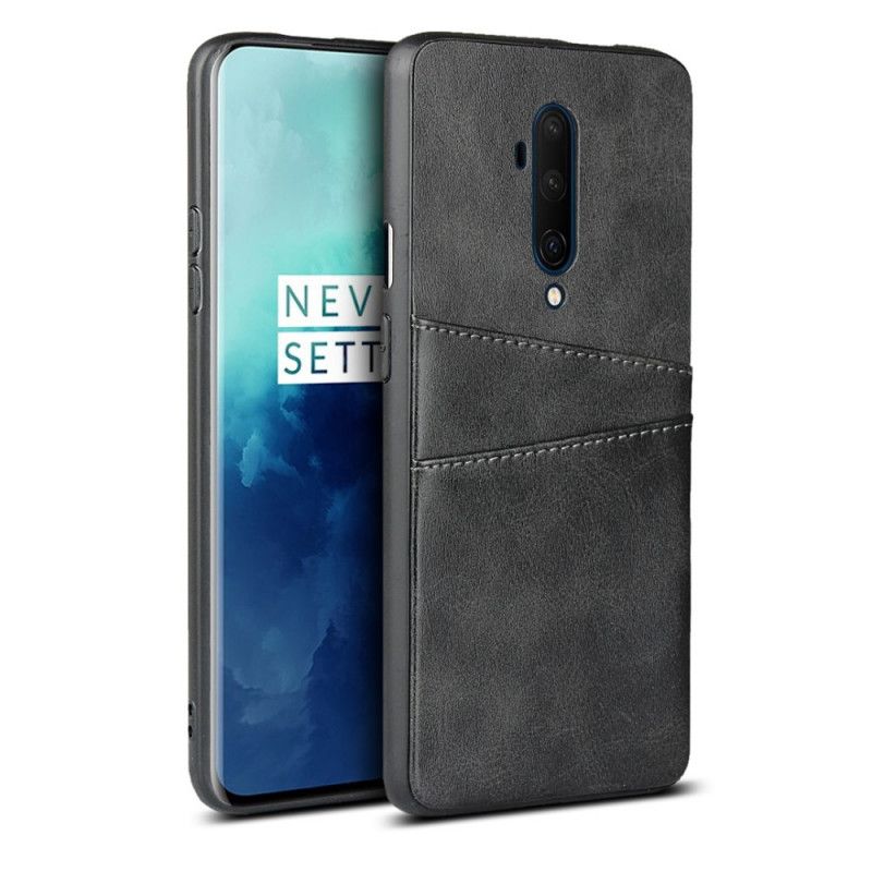 Hoesje OnePlus 7T Pro Rood Zwart Dubbele Kaarthouder