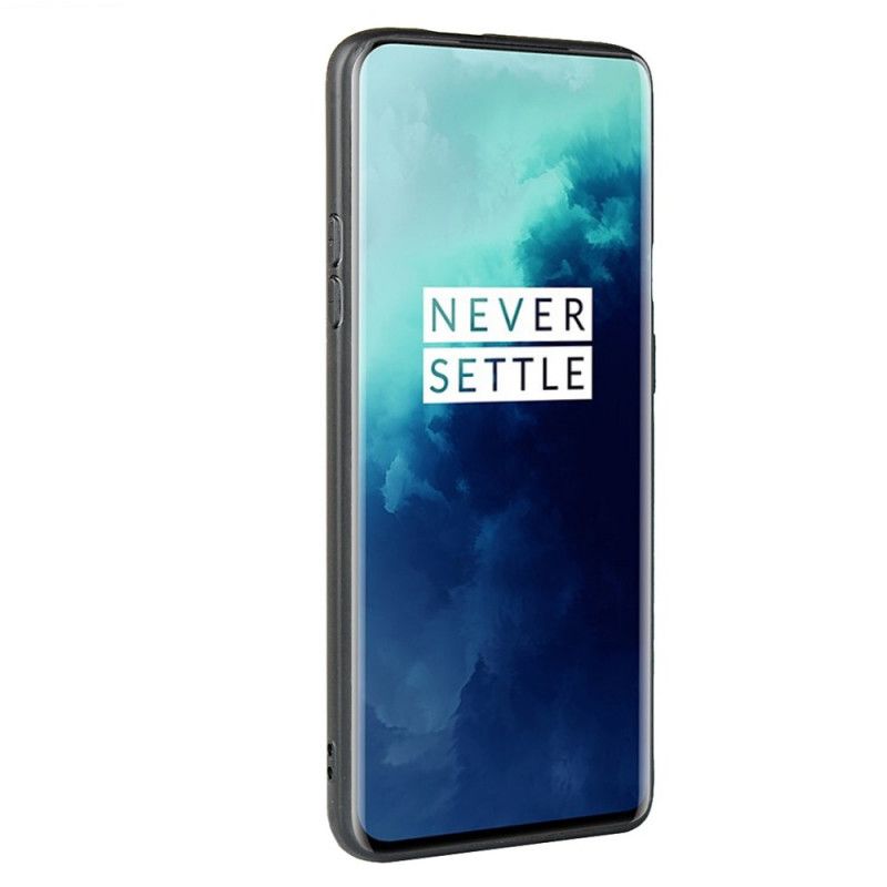 Hoesje OnePlus 7T Pro Rood Zwart Dubbele Kaarthouder