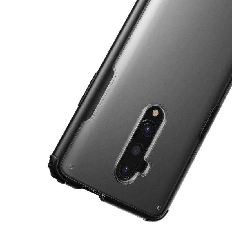 Hoesje voor OnePlus 7T Pro Rood Zwart Frosted Hybride