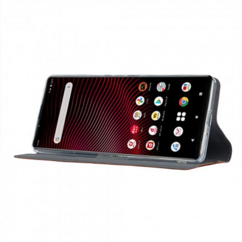 Folio-hoesje Sony Xperia 1 Iii Kunstleer Klasse Strappy
