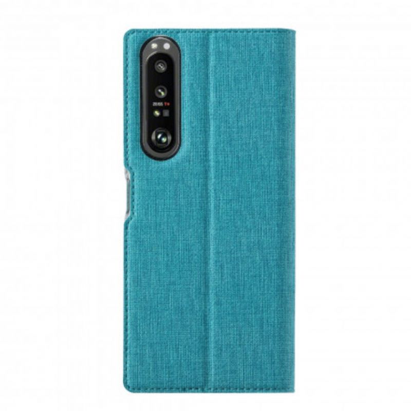 Folio-hoesje Sony Xperia 1 Iii Telefoonhoesje Getextureerde Vili Dmx