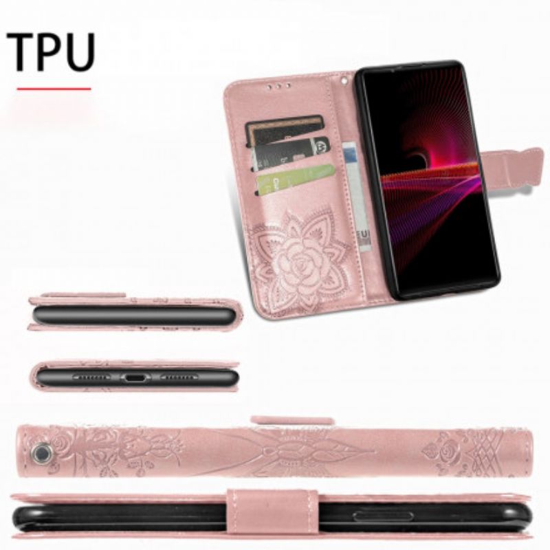 Folio-hoesje Sony Xperia 1 Iii Telefoonhoesje Halve Vlinders