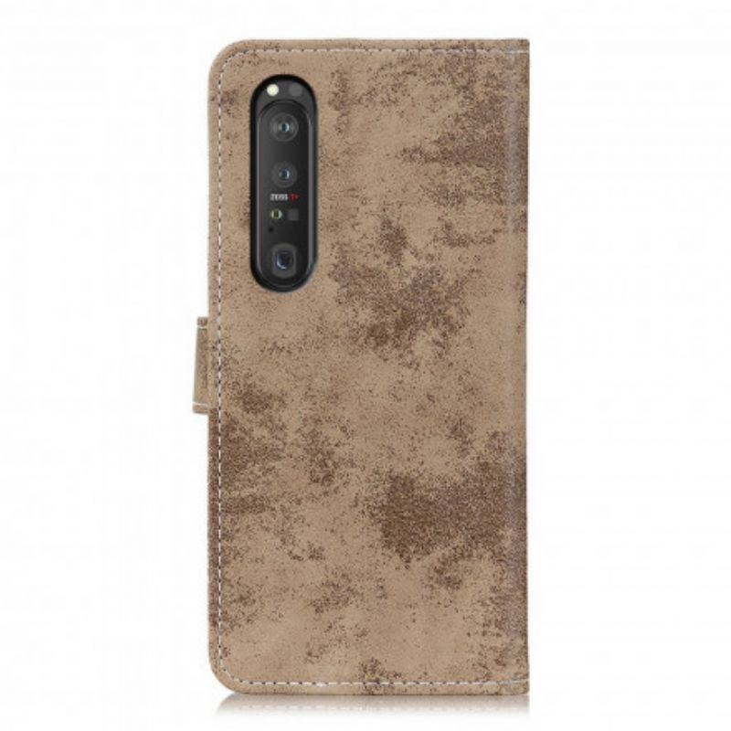 Leren Hoesje Sony Xperia 1 Iii Vintage Leereffect