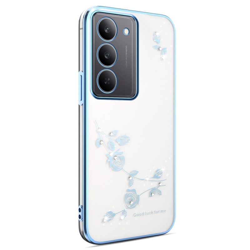 Case Hoesje Realme 14x 5g Telefoonhoesje Kadem Bloemversiering En Strass-steentjes