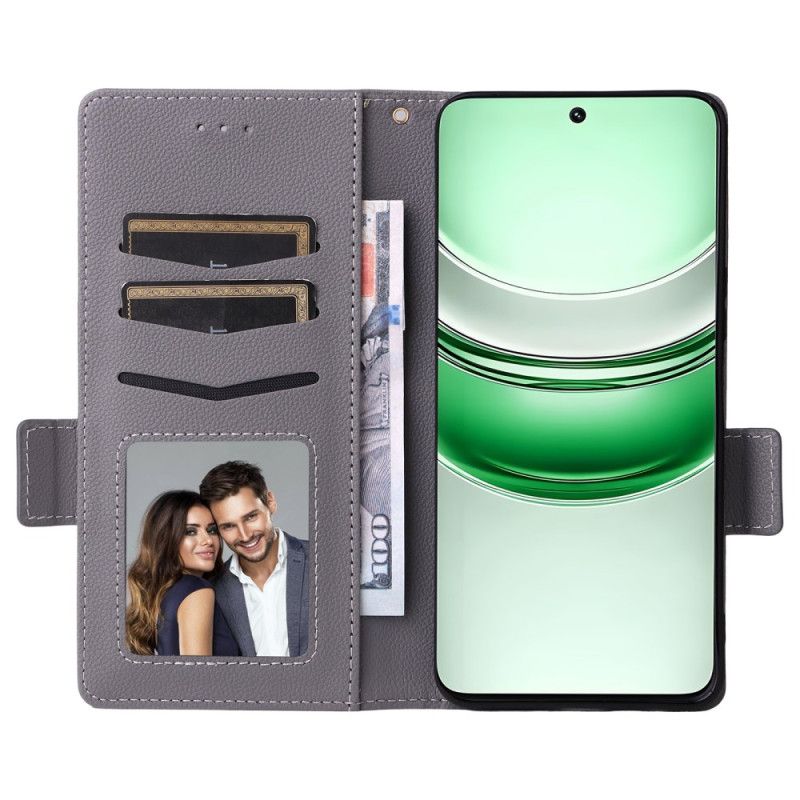 Folio-hoesje Realme 14x 5g Lychee Textuur Met Koord