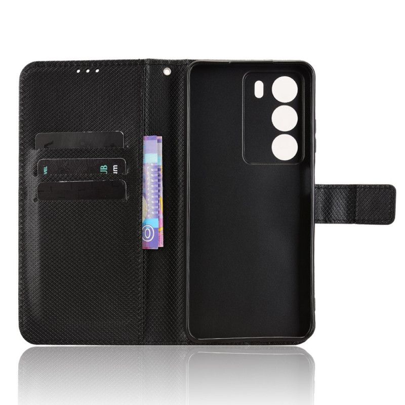 Folio-hoesje Realme 14x 5g Telefoonhoesje Diamantstructuur