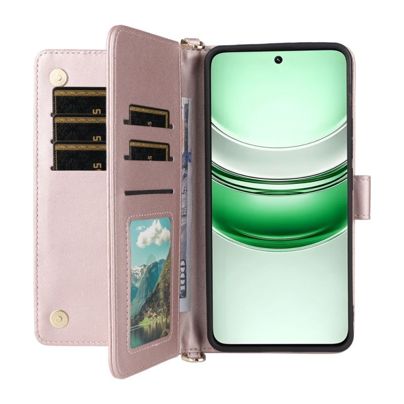 Folio-hoesje Realme 14x 5g Telefoonhoesje Gewatteerd Met Bandje En Schouderband