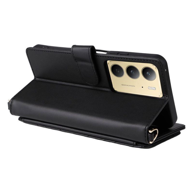 Folio-hoesje Realme 14x 5g Telefoonhoesje Premium Design Met Bandje En Schouderband