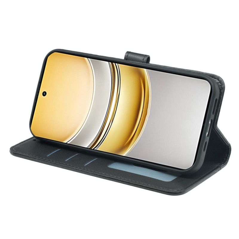 Leren Hoesje Realme 14x 5g Bies En Bandje Bescherming Hoesje