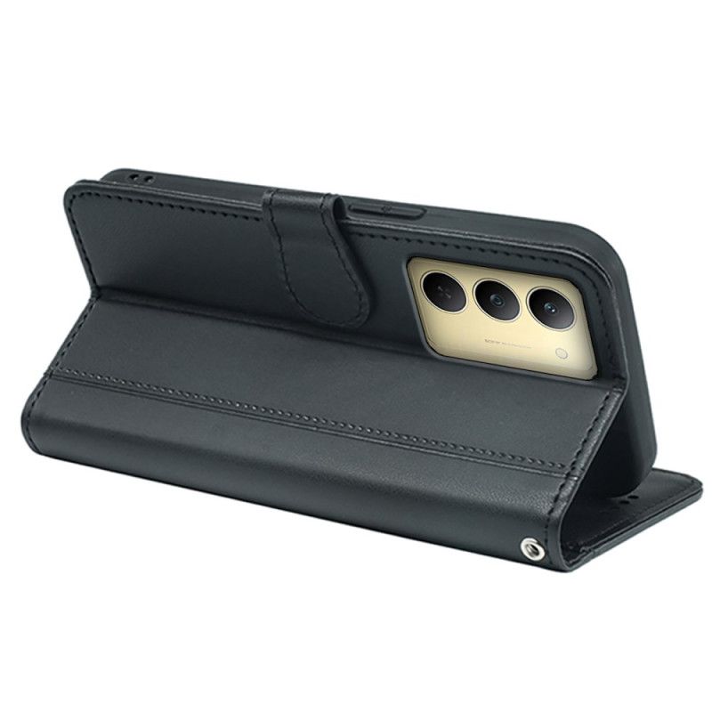 Leren Hoesje Realme 14x 5g Bies En Bandje Bescherming Hoesje