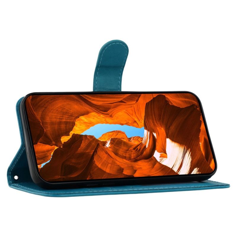 Leren Hoesje Realme 14x 5g Effen Bescherming Hoesje