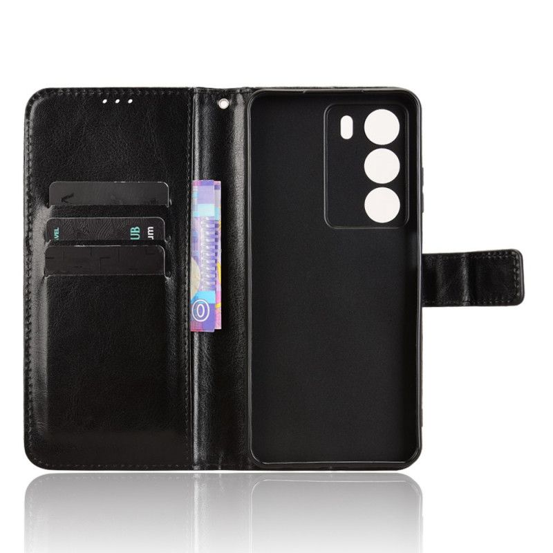 Leren Hoesje Realme 14x 5g Opvallend Imitatieleer Bescherming Hoesje