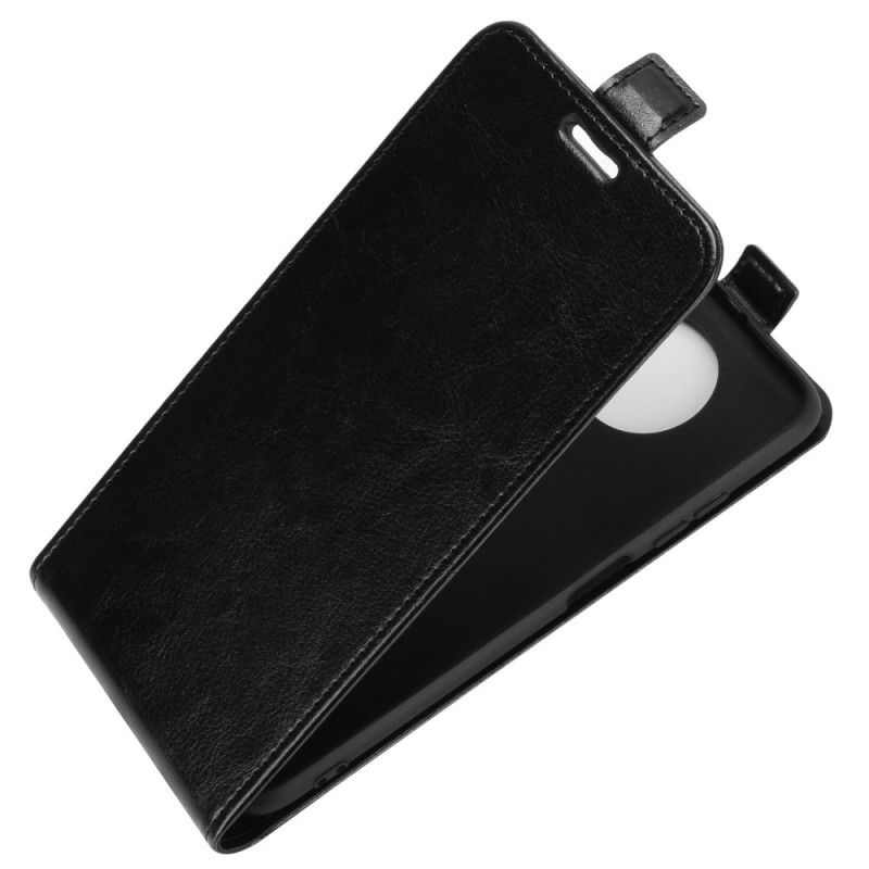Bescherming Hoesje Xiaomi Redmi Note 9 5G / Note 9T 5G Wit Zwart Leereffect Met Verticale Flap