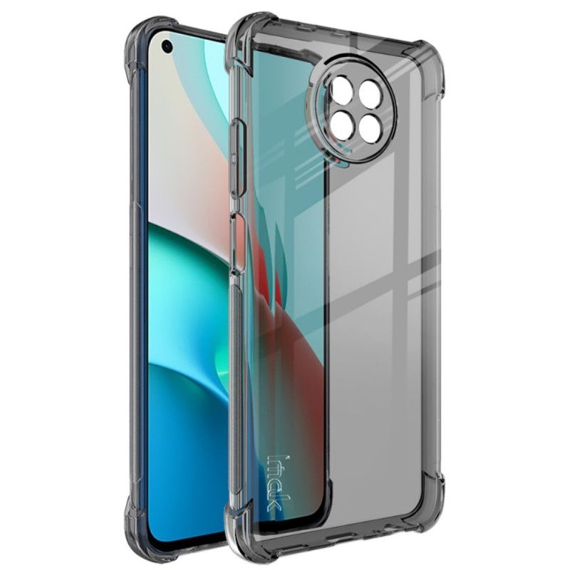 Case Hoesje Xiaomi Redmi Note 9 5G / Note 9T 5G Transparant Zwart Telefoonhoesje Imak Zijdeachtig