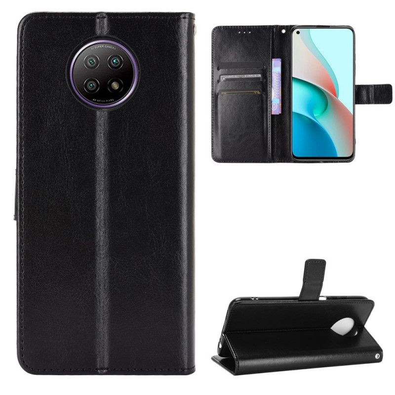 Cover Folio-hoesje Xiaomi Redmi Note 9 5G / Note 9T 5G Rood Zwart Telefoonhoesje Flitsend Kunstleer