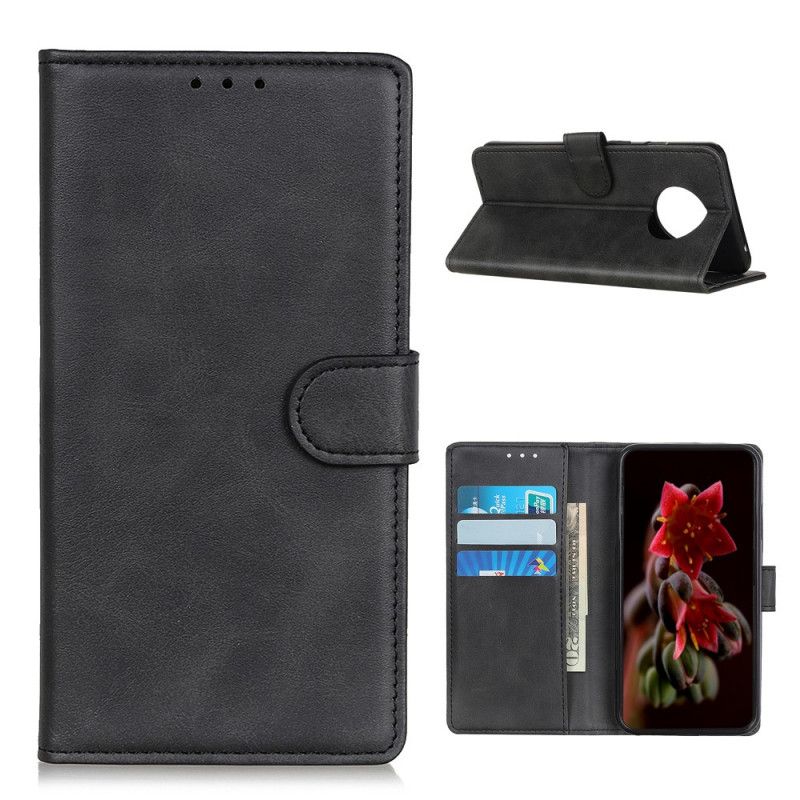 Cover Folio-hoesje Xiaomi Redmi Note 9 5G / Note 9T 5G Rood Zwart Telefoonhoesje Retro Mat Leereffect