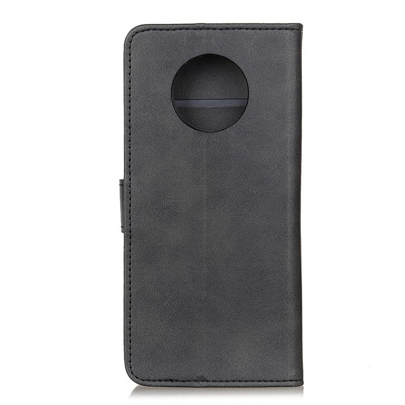 Cover Folio-hoesje Xiaomi Redmi Note 9 5G / Note 9T 5G Rood Zwart Telefoonhoesje Retro Mat Leereffect