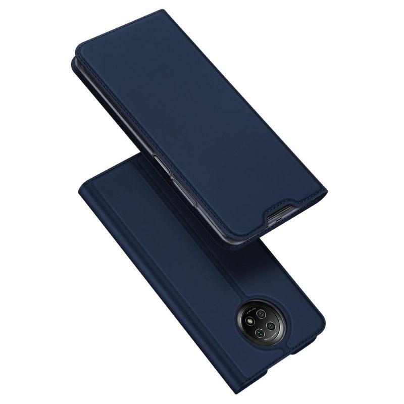 Folio-hoesje Xiaomi Redmi Note 9 5G / Note 9T 5G Donkerblauw Zwart Pro Dux Ducis Huid