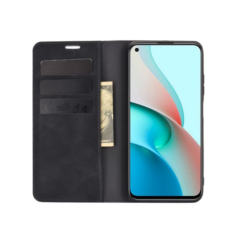 Folio-hoesje Xiaomi Redmi Note 9 5G / Note 9T 5G Grijs Zwart Huid-Aanraking