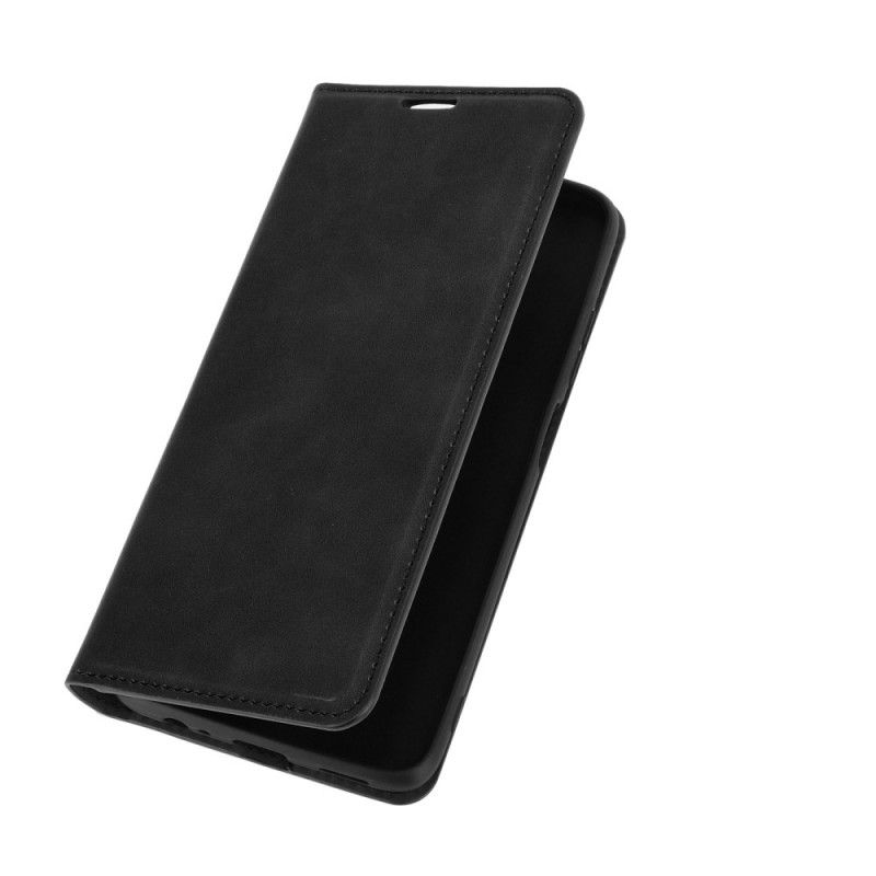 Folio-hoesje Xiaomi Redmi Note 9 5G / Note 9T 5G Grijs Zwart Huid-Aanraking
