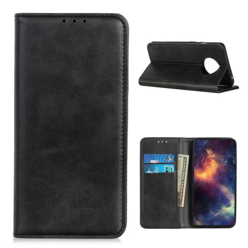 Folio-hoesje Xiaomi Redmi Note 9 5G / Note 9T 5G Rood Zwart Telefoonhoesje Elegant Splitleer