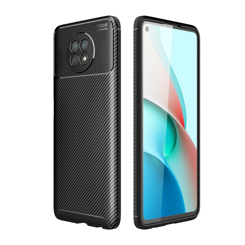 Hoesje voor Xiaomi Redmi Note 9 5G / Note 9T 5G Donkerblauw Zwart Flexibele Koolstofvezel