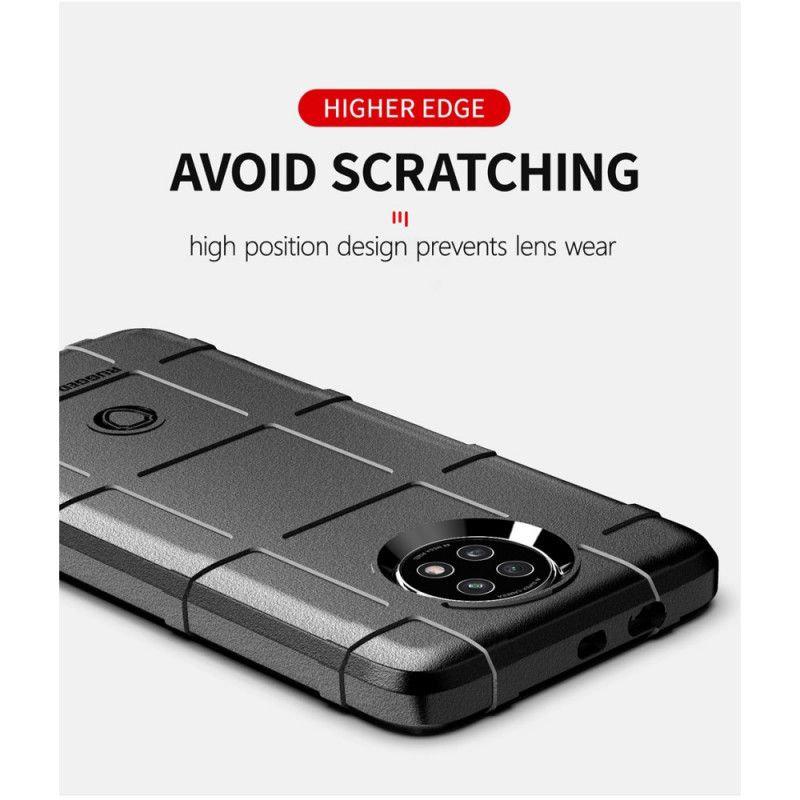 Hoesje voor Xiaomi Redmi Note 9 5G / Note 9T 5G Grijs Zwart Robuust Schild