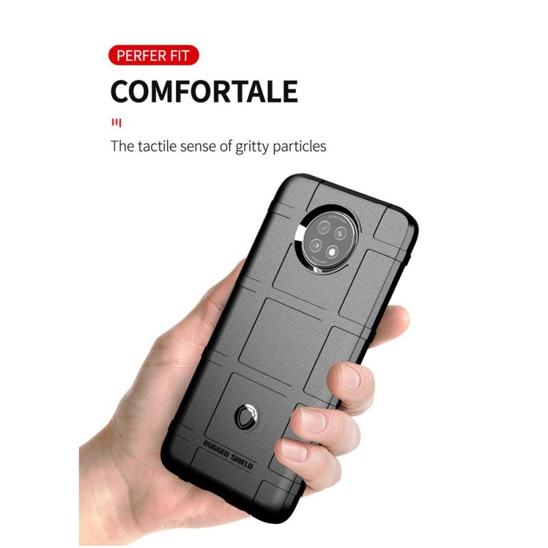 Hoesje voor Xiaomi Redmi Note 9 5G / Note 9T 5G Grijs Zwart Robuust Schild