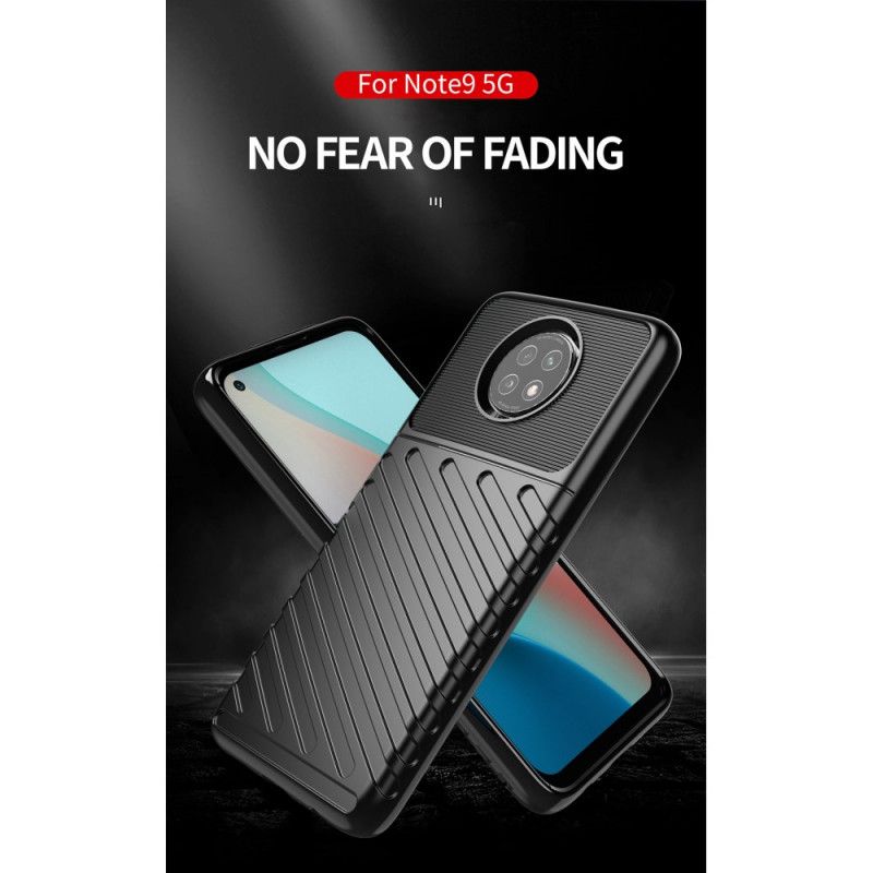Hoesje voor Xiaomi Redmi Note 9 5G / Note 9T 5G Groen Zwart Donderreeks