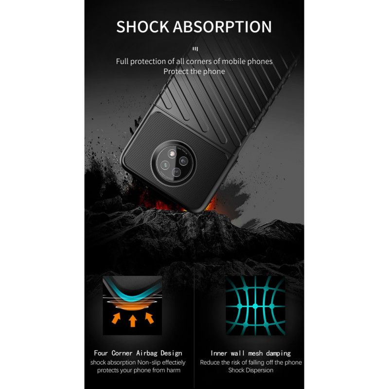 Hoesje voor Xiaomi Redmi Note 9 5G / Note 9T 5G Groen Zwart Donderreeks