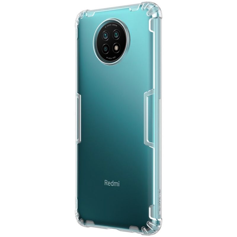 Hoesje Xiaomi Redmi Note 9 5G / Note 9T 5G Grijs Wit Versterkt Transparant Nillkin