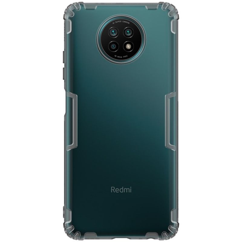 Hoesje Xiaomi Redmi Note 9 5G / Note 9T 5G Grijs Wit Versterkt Transparant Nillkin