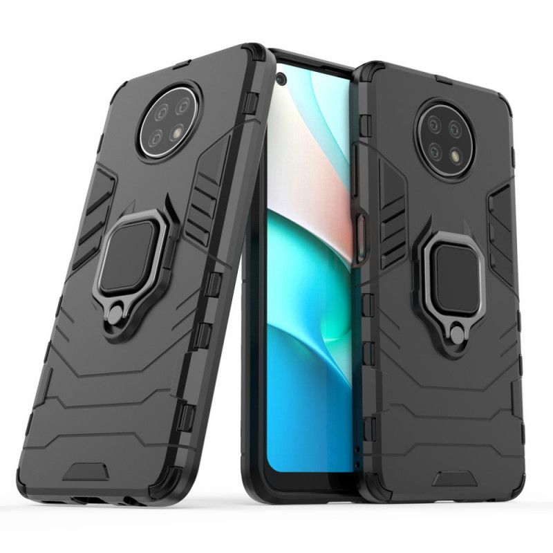 Hoesje Xiaomi Redmi Note 9 5G / Note 9T 5G Rood Zwart Resistente Ring