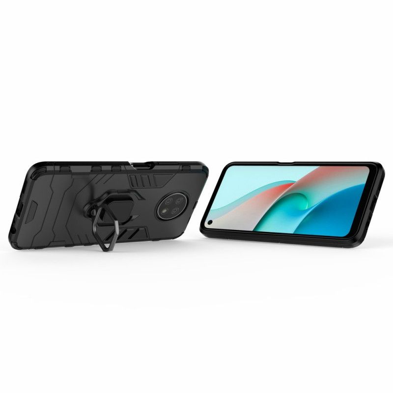 Hoesje Xiaomi Redmi Note 9 5G / Note 9T 5G Rood Zwart Resistente Ring