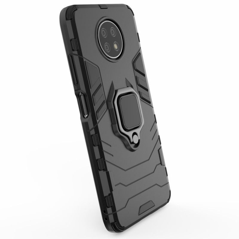 Hoesje Xiaomi Redmi Note 9 5G / Note 9T 5G Rood Zwart Resistente Ring