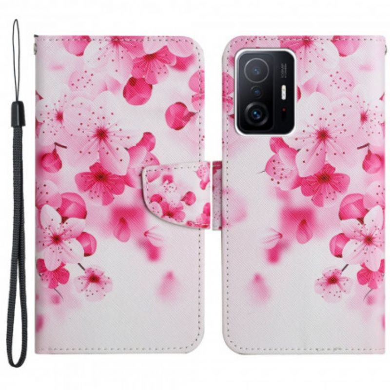 Bescherming Hoesje Xiaomi Mi 11t / 11t Pro Roze Bloemen