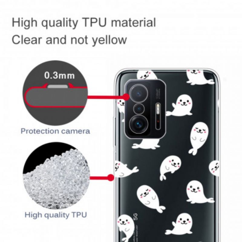 Case Hoesje Xiaomi Mi 11t / 11t Pro Telefoonhoesje Zeeleeuwen Plezier