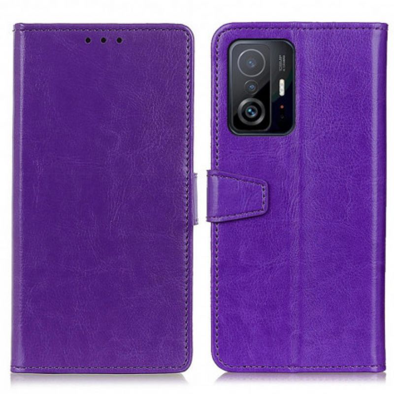 Flip Case Leren Xiaomi Mi 11t / 11t Pro Eenvoudig Glanzend Leereffect