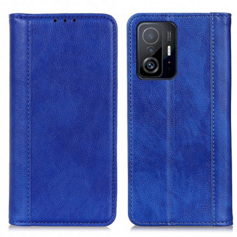 Folio-hoesje Xiaomi Mi 11t / 11t Pro Elegance Split Litchi Leer