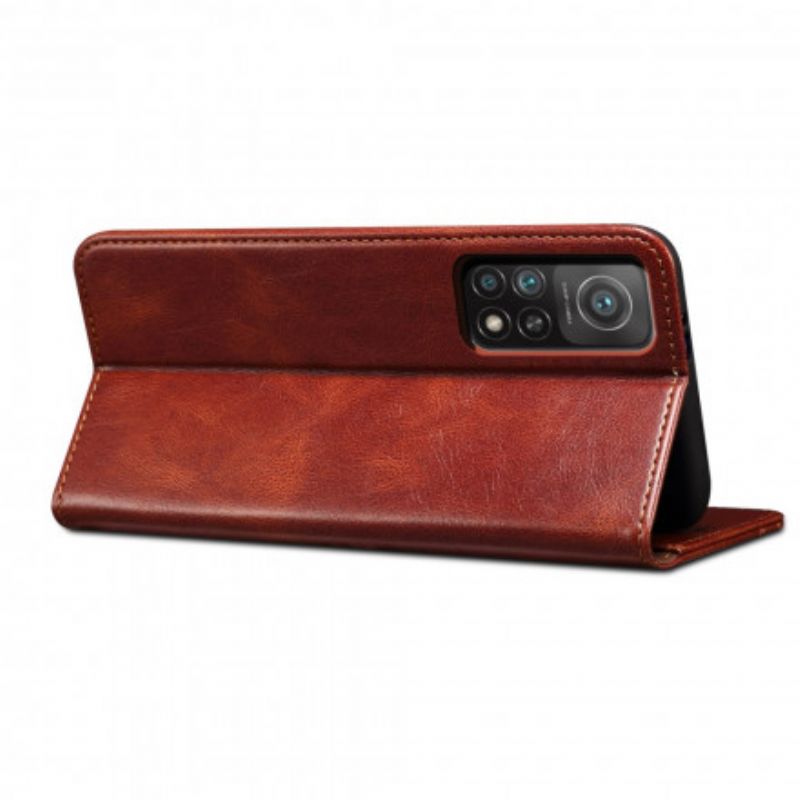 Folio-hoesje Xiaomi Mi 11t / 11t Pro Gewaxt Kunstleer