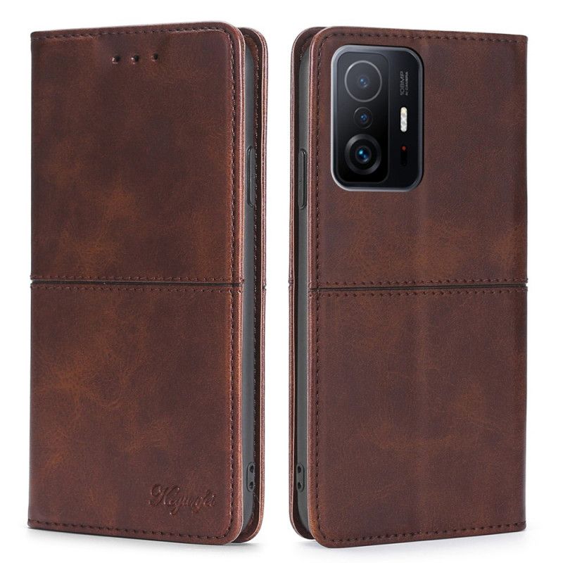 Folio-hoesje Xiaomi Mi 11t / 11t Pro Stijl Lederen Couture Bescherming Hoesje