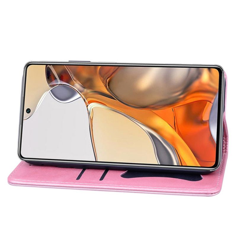 Folio-hoesje Xiaomi Mi 11t / 11t Pro Zakelijk Leereffect Met Twee Textuur