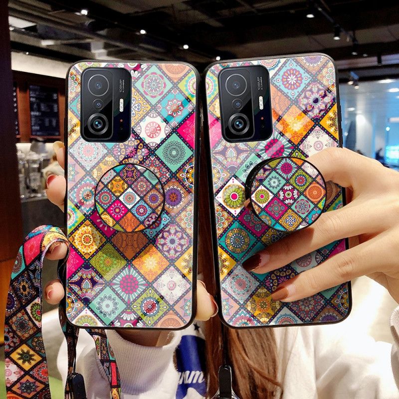 Hoesje Voor Xiaomi Mi 11t / 11t Pro Magnetische Patchwork Houder